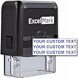 Custom Self-Inking Stamp - Up to 3 Lines - 11 Color Choices and 17 Font Choices (Small)