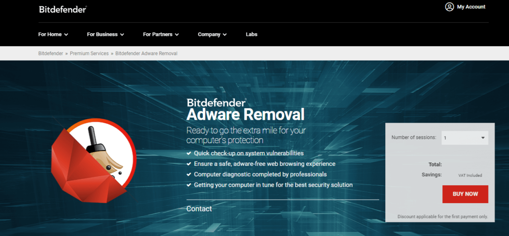 1. Bitfinder Adware Removal tool