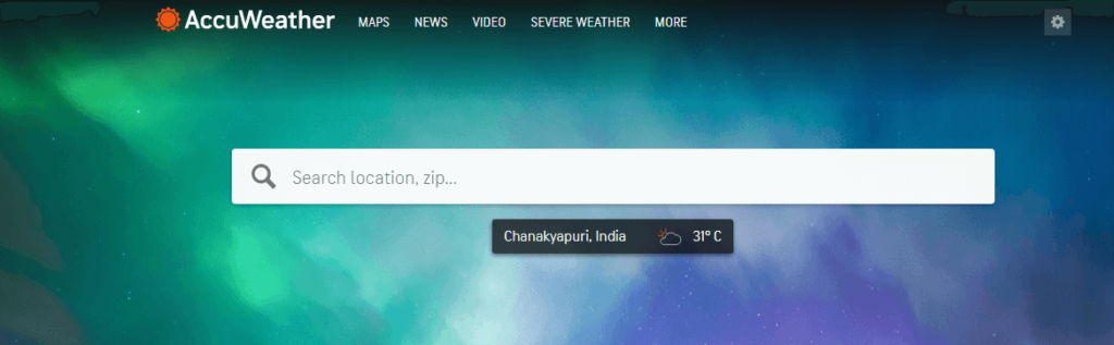 2. Accuweather application