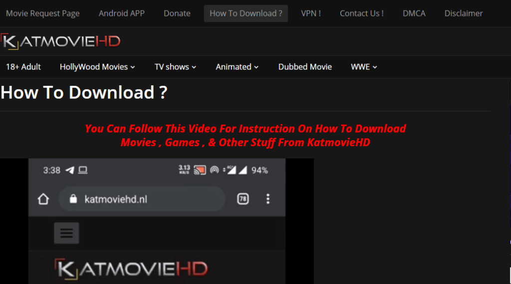 How to download movies from the KatmovieHD website?