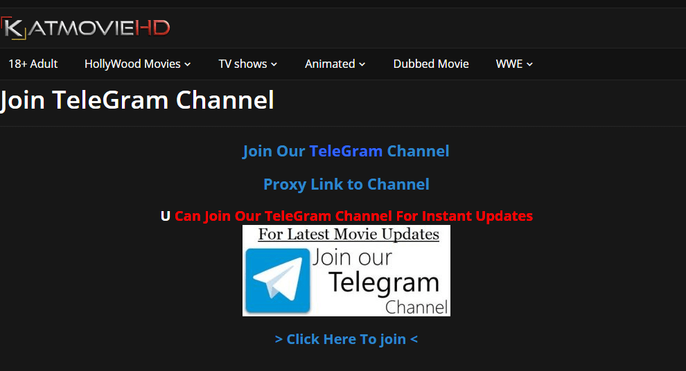 Telegram App group KatmovieHD 2020