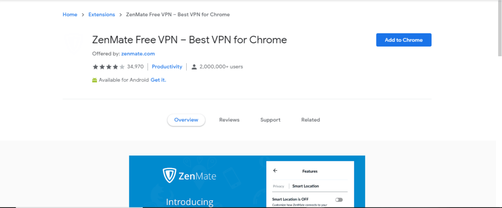 5. Zenmate Free VPN