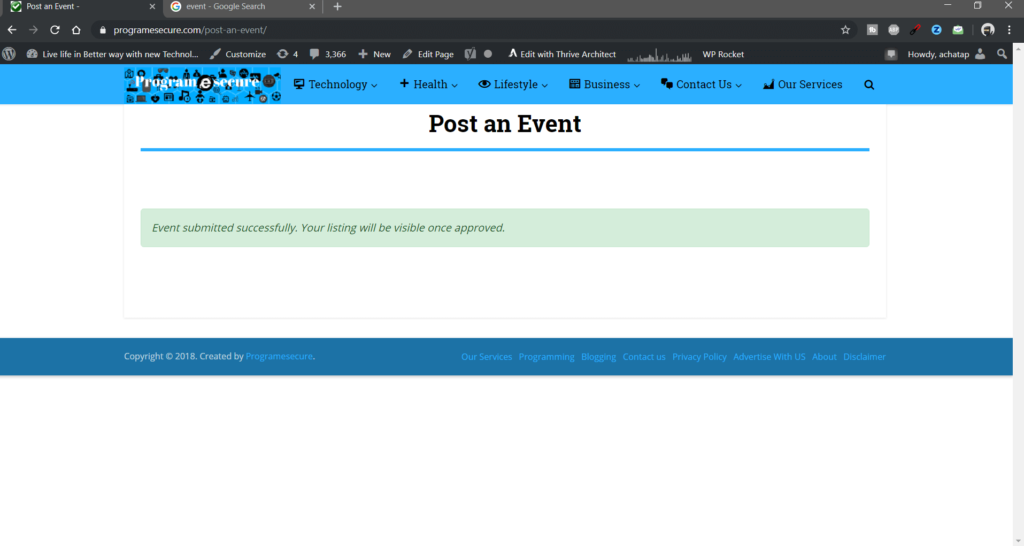 WP Event Manager: Complete Guide and how to use it step 5