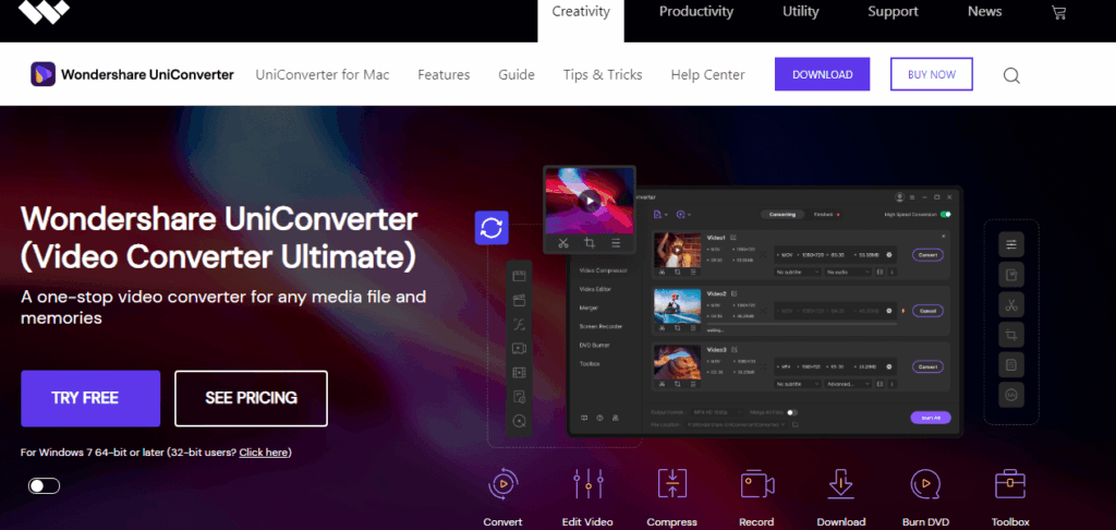 1. Wondershare Uniconverter
