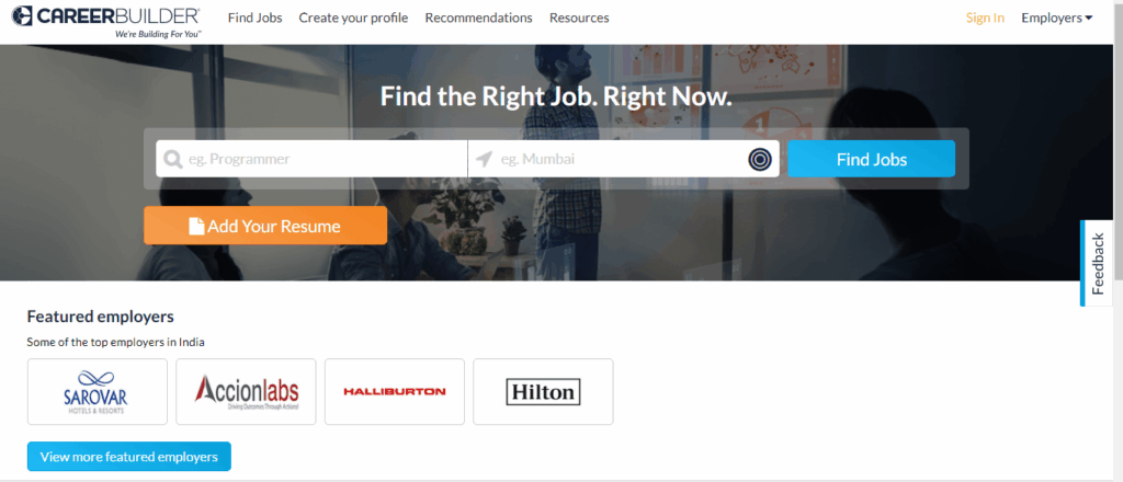 3. Career Builder portal
