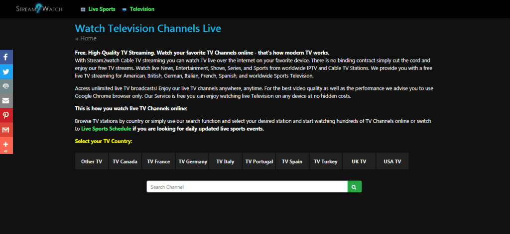 Stream Movies and Following categories mention on Stream2watch: