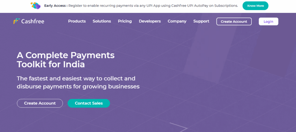 8. Cashfree payment gateway